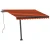 MAISON CHIC Prostostoječa ročno zložljiva tenda - Senčniki 350x250 cm oranžna/rjava, (22038872)
