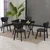 HANAH HOME Set Trpezarijski sto i 4 stolice Elma Anthracite Black