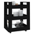 Kuhinjska kolica crna 60 x 45 x 80 cm od konstruiranog drva