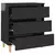 Komoda visoki sjaj crna 60 x 35 x 69 cm od konstruiranog drva
