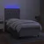 Vidaxl Box spring postelja z vzmetnico LED svetlo siva 90x190 cm blago