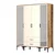 Hanah Home Garderober Kumsal RTR, 160x201.4x47.5 cm, Krem