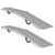 Sklopiva rampu 200kg po rampi 2 pcs Srebrno 166 x 23 x 4,5 cm