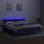 Vidaxl Box spring postelja z vzmetnico LED modra 160x200 cm blago