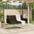 Vidaxl Gugalna klop rjava 119x56x48 cm poli ratan