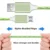 USB kabel LED micro USB plavi