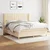 Vidaxl Box spring postelja z vzmetnico krem 180x200 cm blago
