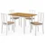 276409  5 Piece Dining Set MDF White (247625+247635)