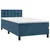 Vidaxl Box spring postelja z vzmetnico temno modra 100x200 cm žamet