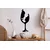 WallXpert metalni zidni ukras 5684, vinska čaša od profila dva lica, 45 x 17 cm, crni