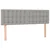 Vidaxl Box spring postelja z vzmetnico LED sv. siva 140x200 cm blago