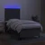 Vidaxl Box spring postelja z vzmetnico LED temno siva 90x190 cm blago