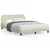 Vidaxl Posteljni okvir Dover krem 140x190 cm blago