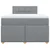 Krevet s oprugama i madrac svjetlosivi 120 x 200cm od tkanine
