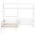 Set kreveta i klupe s krovom bijeli 75x190 cm puno drvo bor