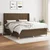 Vidaxl Box spring postelja z vzmetnico temno rjava 160x200 cm blago