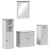Set namještaja za kupaonicu s ladicama 4 pcs Antič White