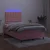 Vidaxl Box spring postelja z vzmetnico LED roza 120x190 cm žamet