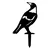 Aberto Design Dekorativna figura Bird 01, 50x27 cm, 1.5 mm