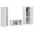 Set TV komoda 5 pcs Bijelo Konstruirano drvo