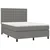 Vidaxl Box spring postelja z vzmetnico temno siva 140x200 cm blago