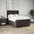 Vidaxl Box spring postelja z vzmetnico temno rjava 160x200 cm blago