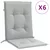 Jastuci za stolice 6 kom svjetlosivi 100x50x4 cm tkanina