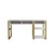 Hanah home Radni sto 150x75,8x58,4cm Belo-Zlatni