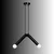 Opviq luster Balance 20551, 2 × E14, crni