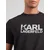 Karl Lagerfeld Majica  črna / srebrna
