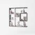 Hanah Home polica za knjige Yegane, 70,9 cm, antracit / bela