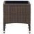 Vidaxl Vrtna miza rjava 40x40x45 cm poli ratan