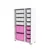 Hanah Home Višenamenska komoda Rine 2D4K8U, 69.5 x30 x109 cm, Belo-roze