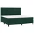 Vidaxl Box spring postelja z vzmetnico temno zelena 200x200 cm žamet