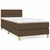 shumee Box spring postelja z vzmetnico temno rjav 90x190 cm blago
