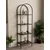 Hanah Home Idil polica za knjige 47 × 158 × 30 cm, crna / dimljeno staklo