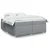 Vidaxl Box spring postelja z vzmetnico svetlo siva 200x200 cm blago