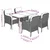 5-dijelni vrtni blagovaonski set sivi od poliratana