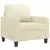 3-dijelni set sofa s jastucima krem od umjetne kože