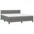 Vidaxl Box spring postelja z vzmetnico LED temno siva 160x200 cm blago