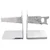 Držači za knjige 2 pcs Srebrno 11 x 14 x 17,5 cm Aluminij
