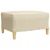 3-dijelni set sofa s tabureom krem od tkanine