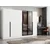 Hanah Home ormar sa reflektujućim staklom Nisa 20604, 270 cm, beli