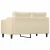 Greatstore Kavč dvosed krem 140 cm blago