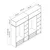 Hanah Home Garderober Kale-7711, 270x255x52 cm, Braon