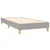 Greatstore Box spring postelja z vzmetnico svetlo siv 100x200 cm blago