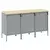 Radni ormar s ladicama 3 pcs Crvena i siva 150 x 55 x 85 cm