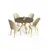 Hanah Home Trpezarijski set, 5 komada, Svetlozeleni