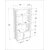 Hanah Home Polica za kuću Valero, 60x120x29,6 cm, Belo-crna