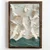 WallXpert uramljena MDF slika NAL104-46, jato belih ptica iznad tirkiznih talasa, 35,5 x 47 cm